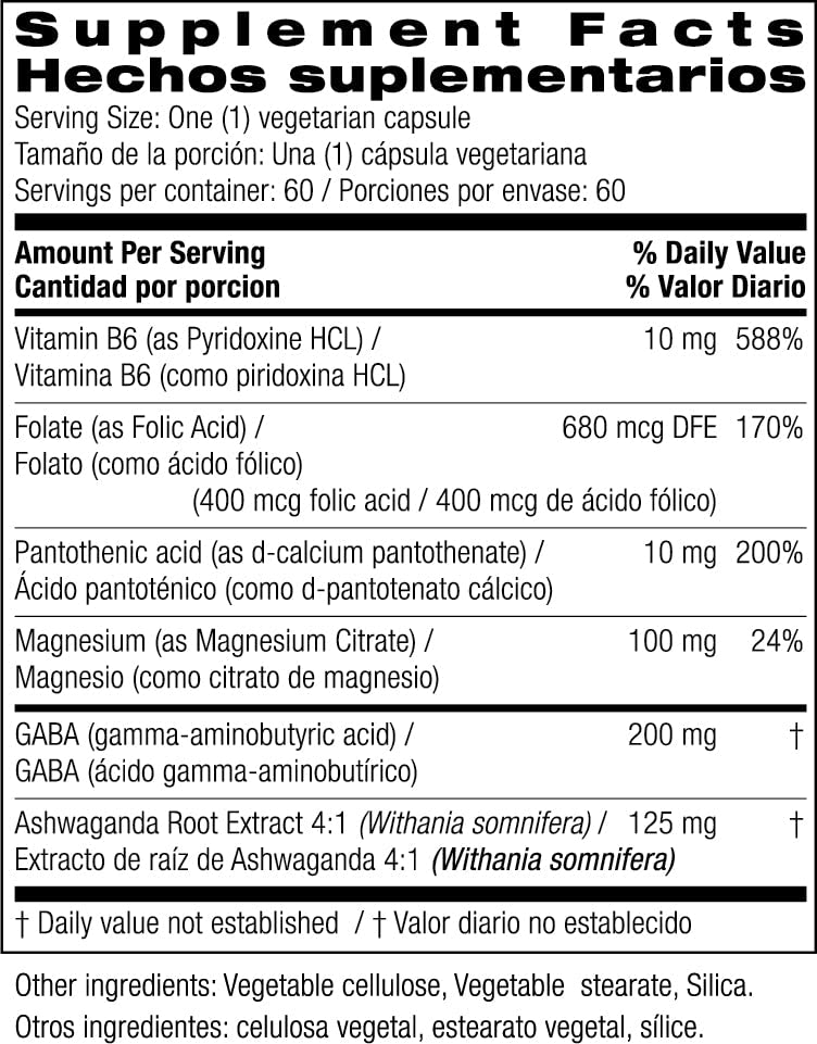 Bio Nutrition Stress Wellness with Ashwagandha - 60 Vegetarian Capsules - image 2