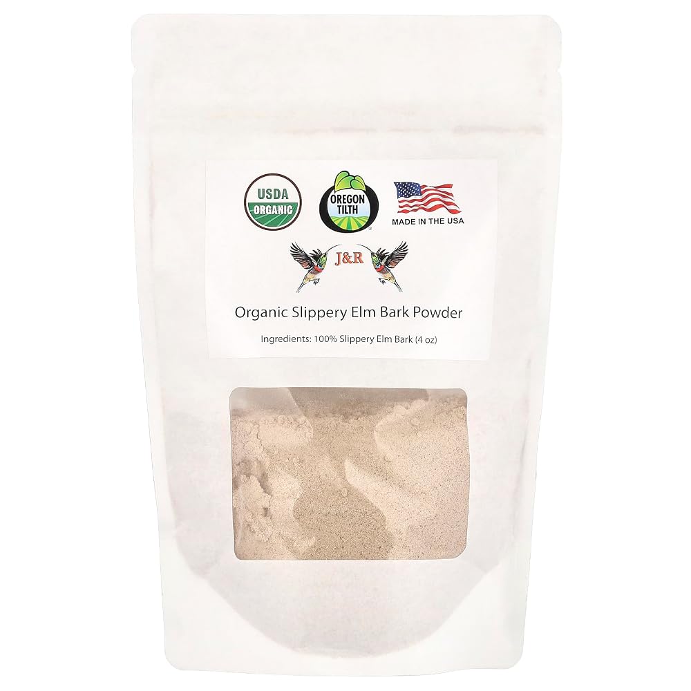 J&R Port Trading Organic Slippery Elm Bark Powder - 4 oz