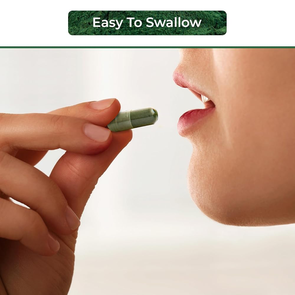NUTRINPRO Organic Spirulina Capsules - 100% Pure Vegan