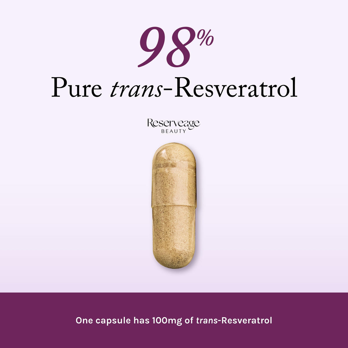Reserveage Nutrition Resveratrol 100 mg Antioxidant - 60 Capsules - image 3