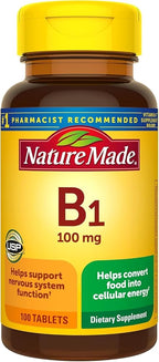 Nature Made Vitamin B1 100 mg Energy Metabolism Support - 100 Tablets