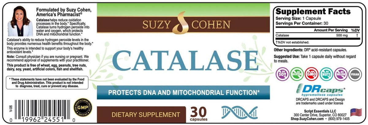 Script Essentials Catalase Antioxidant Enzyme - 30 Capsules - image 6