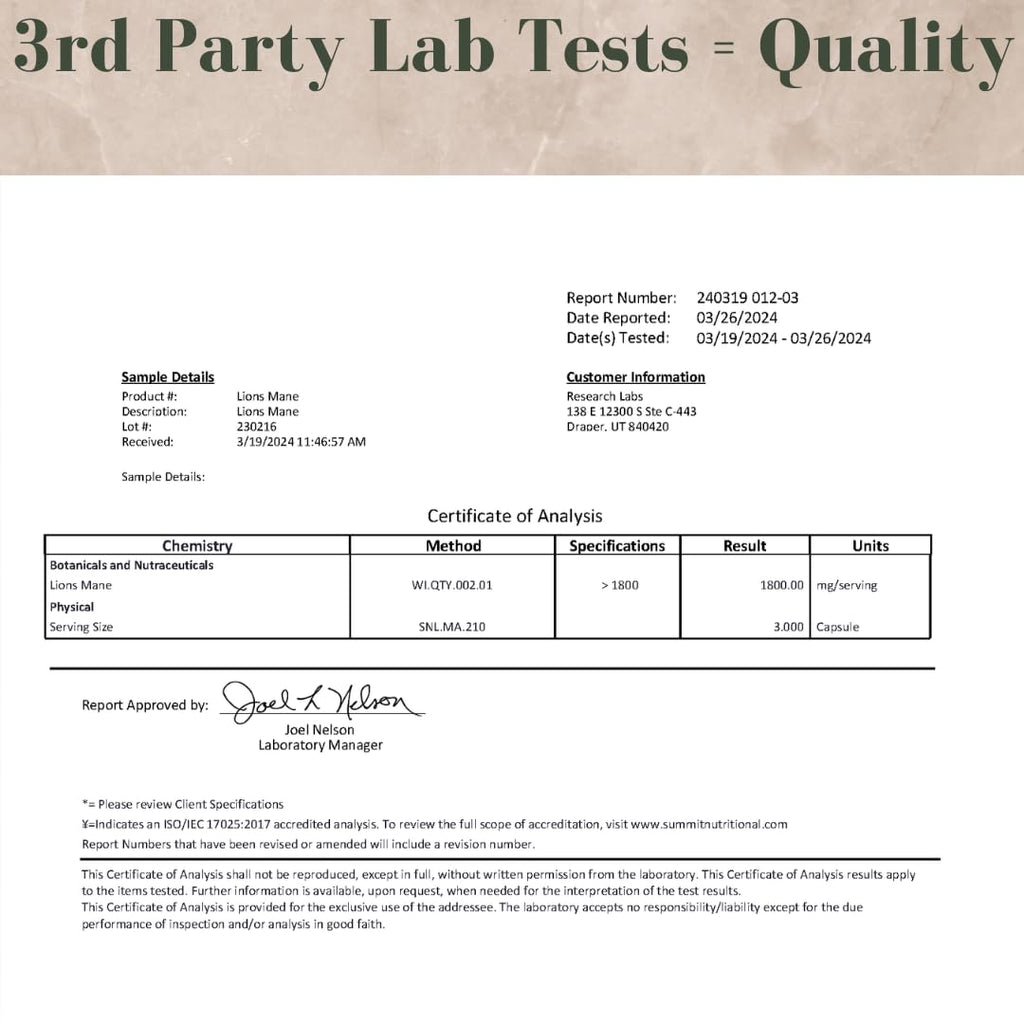 Research Labs Lions Mane Parent