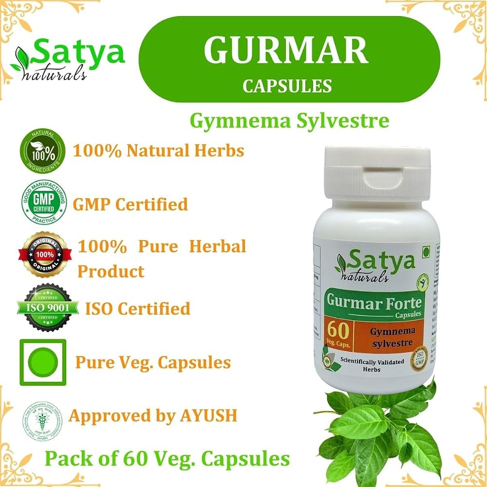 Satya Naturals Gurmar Forte Capsules 500 mg. 60 Veg. Capsule
