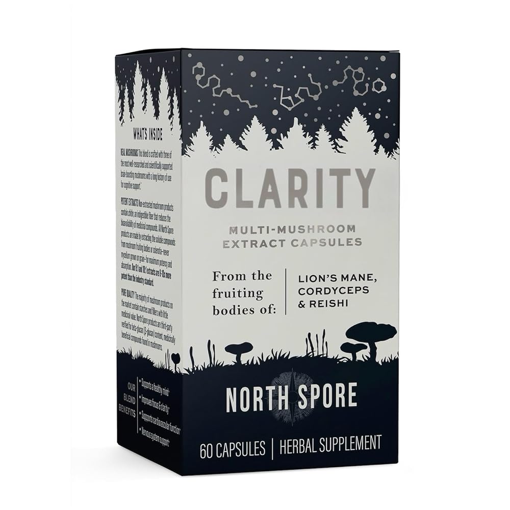 North Spore Clarity Organic Multi-Mushroom Supplement - 60 Capsules - image 2