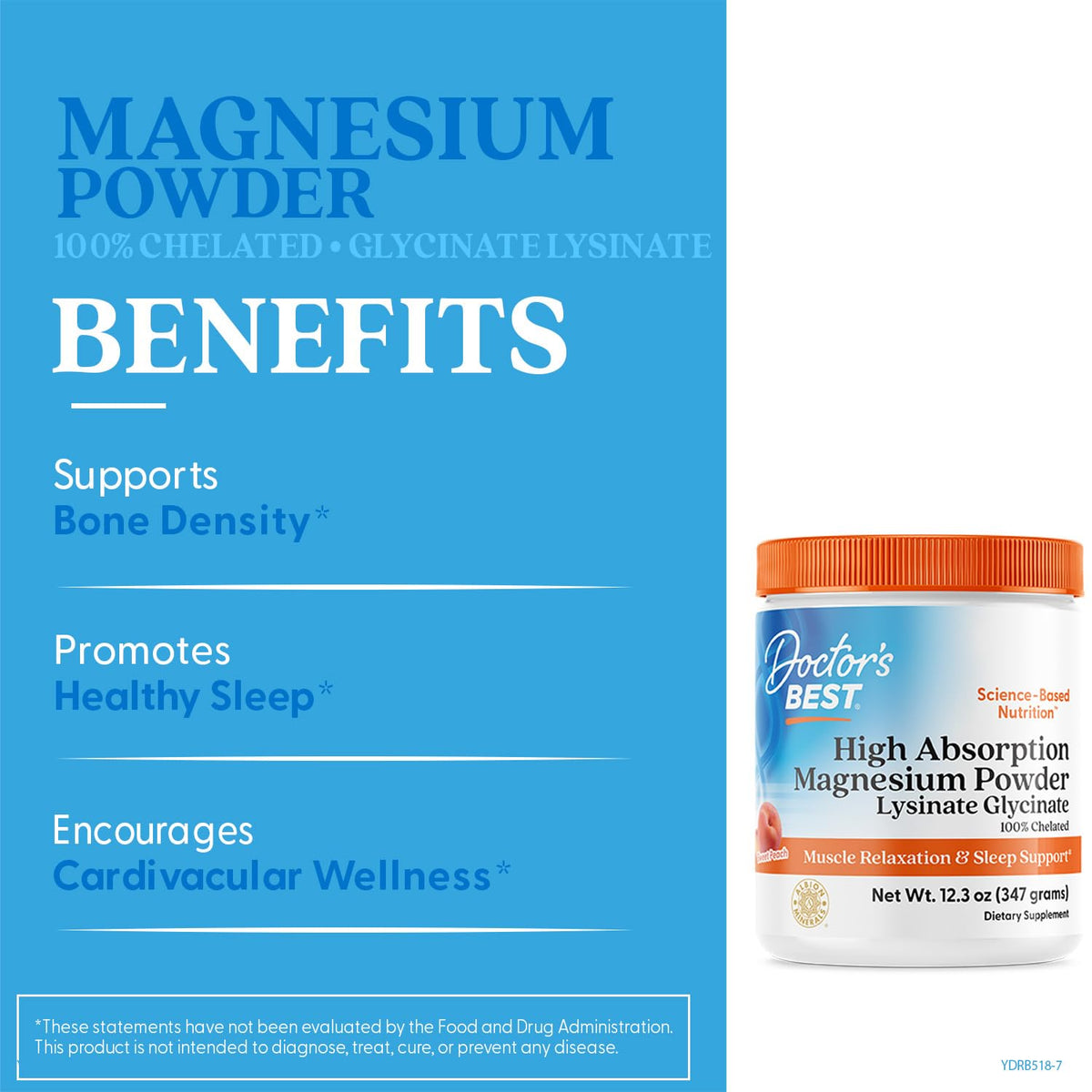 Doctor's Best Magnesium Glycinate Powder for Sleep - 12.3 oz - image 3