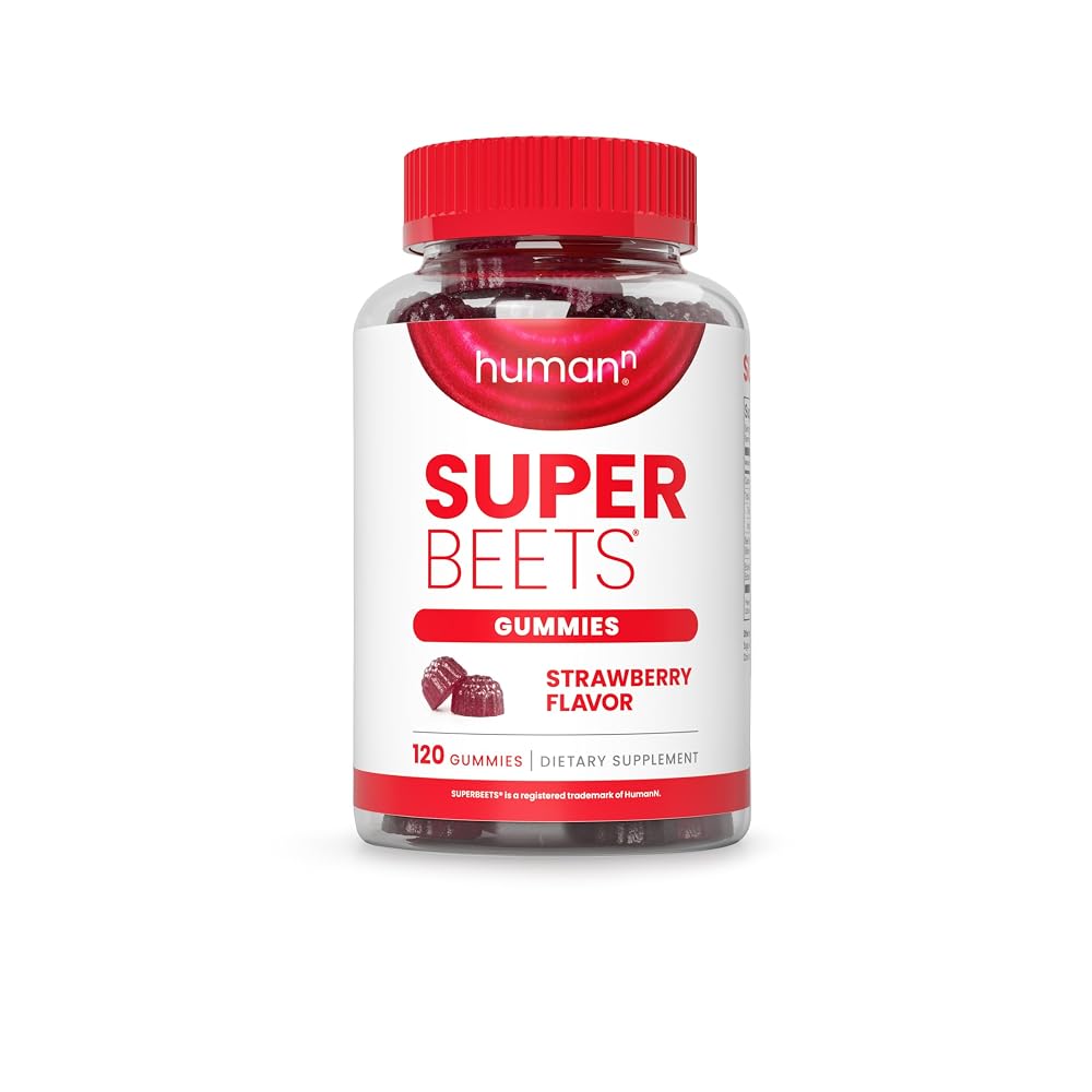 HumanN SuperBeets Strawberry Heart Gummies - 120 Count