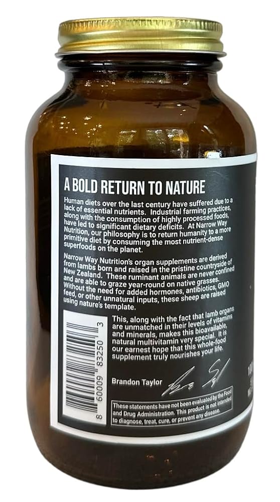 Narrow Way Nutrition Lamb Liver Capsules - 180 Count - image 2