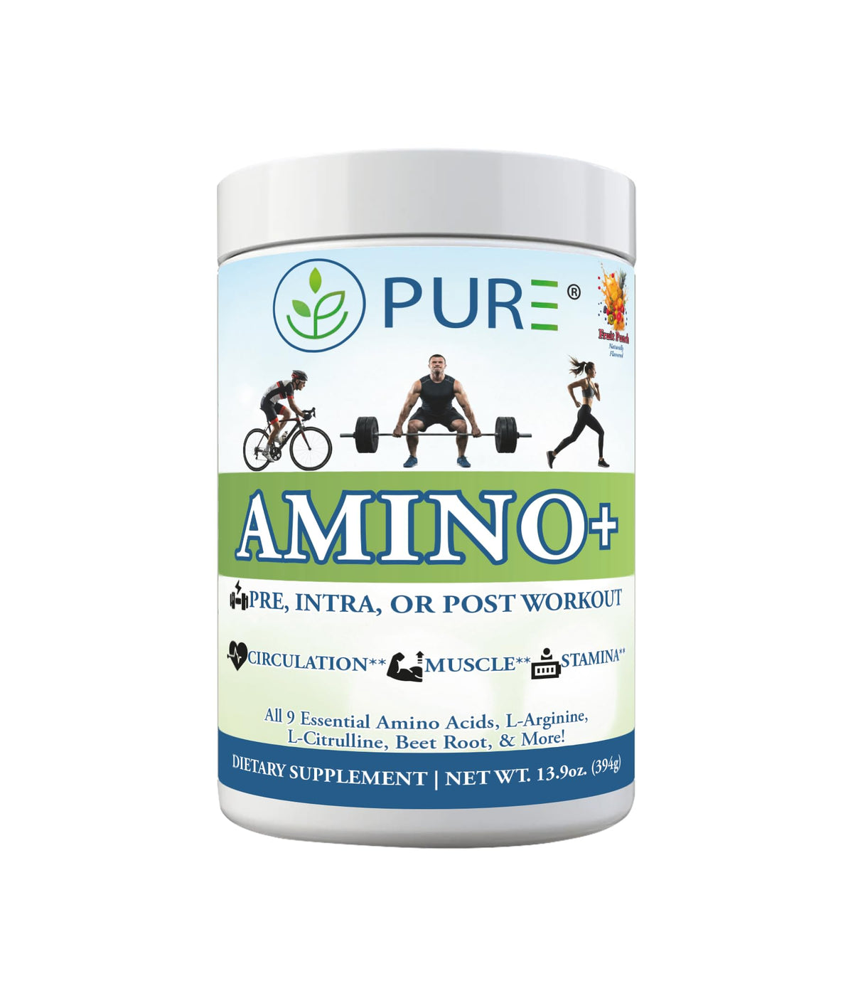 PURE Amino+ Essential Amino Acids Powder - 30 Servings