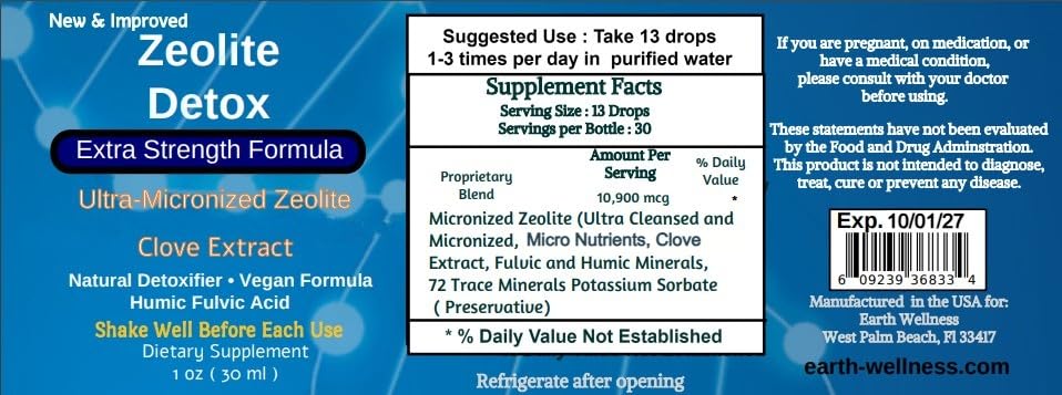 Earth Wellness Liquified Zeolite Fulvic and Humic Acid - 1 oz - image 5