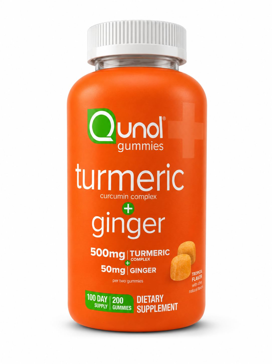 Qunol Turmeric and Ginger Gummies Joint Support - 200 Gummies