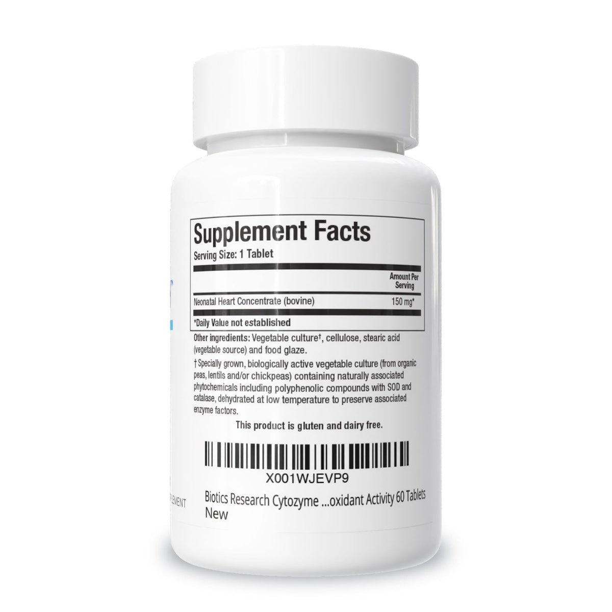 BIOTICS RESEARCH Cytozyme-H Bovine Heart Concentrate 150mg - 60 Tablets - image 2
