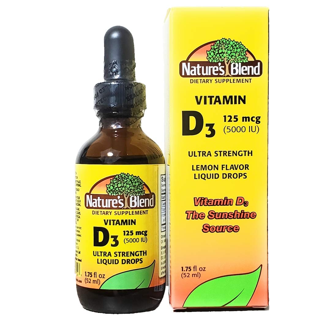 Nature's Blend Vitamin D3 5000 IU Drops - 1.77 Fl Oz