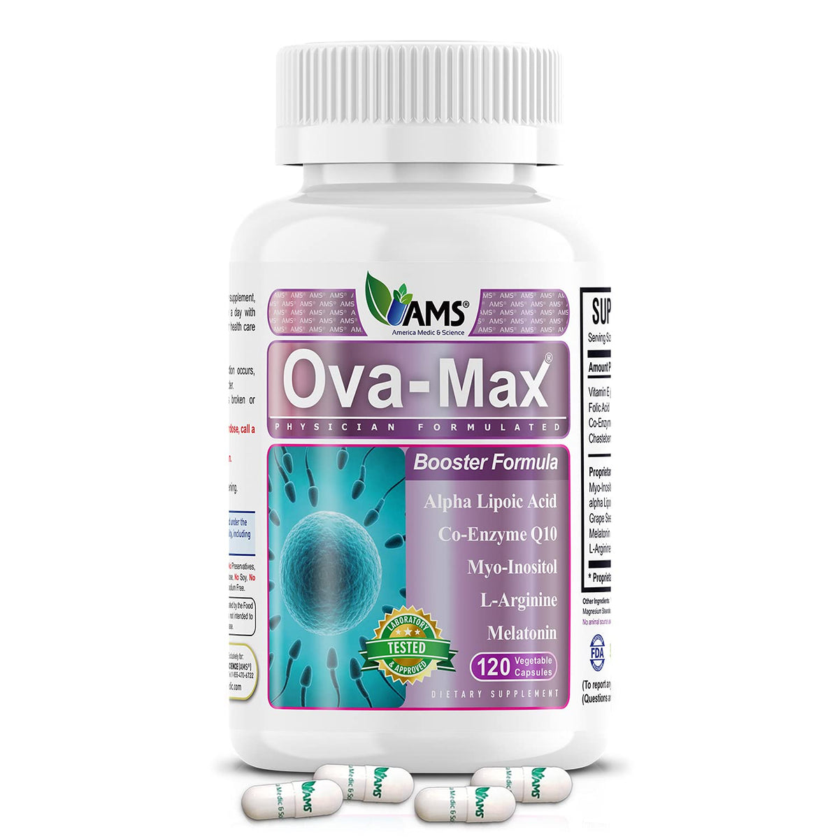 America Medic & Science OVA-Max Prenatal Vitamins - 120 Capsules