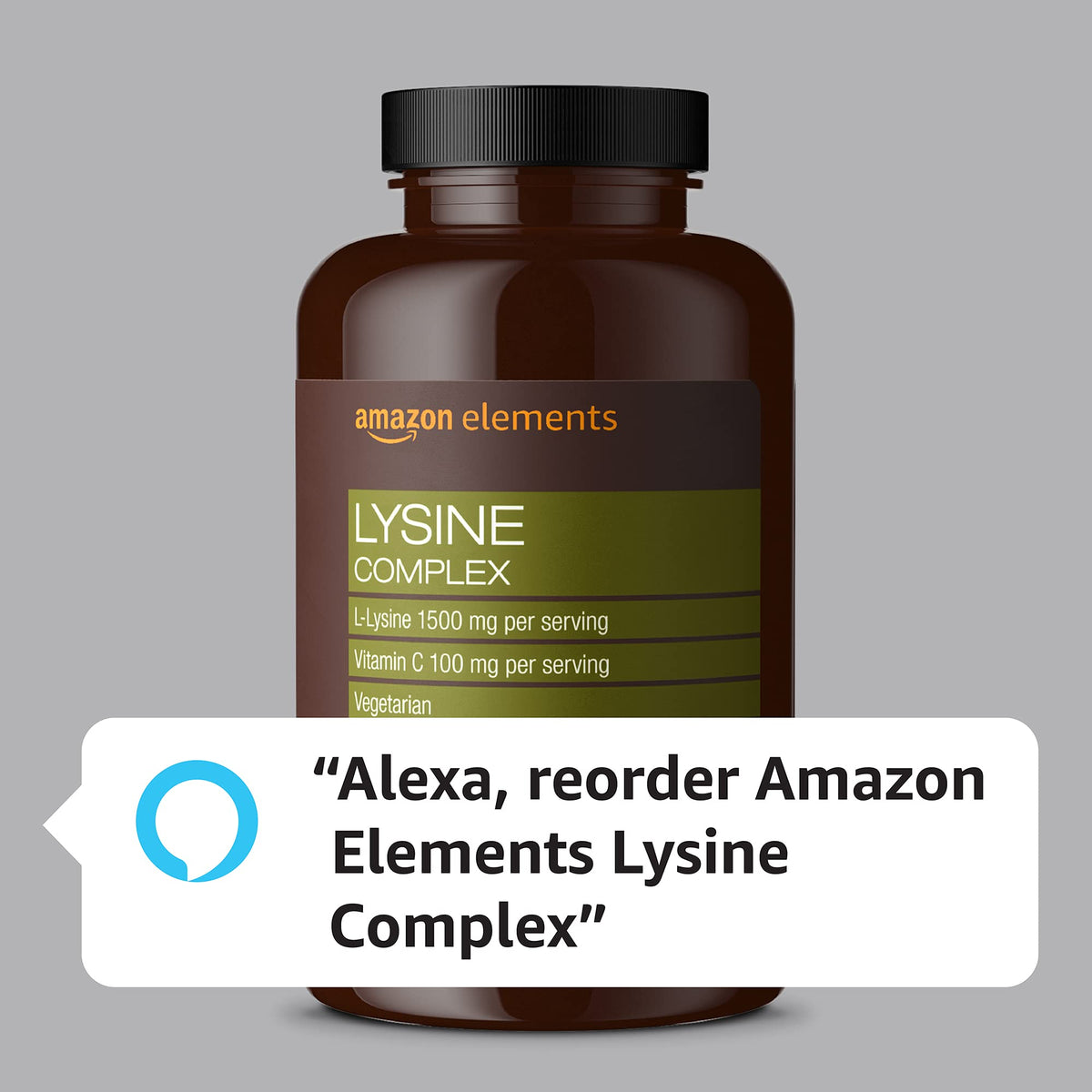 Amazon Elements Lysine Complex with Vitamin C Immune Support - 195 Tablets - image 4