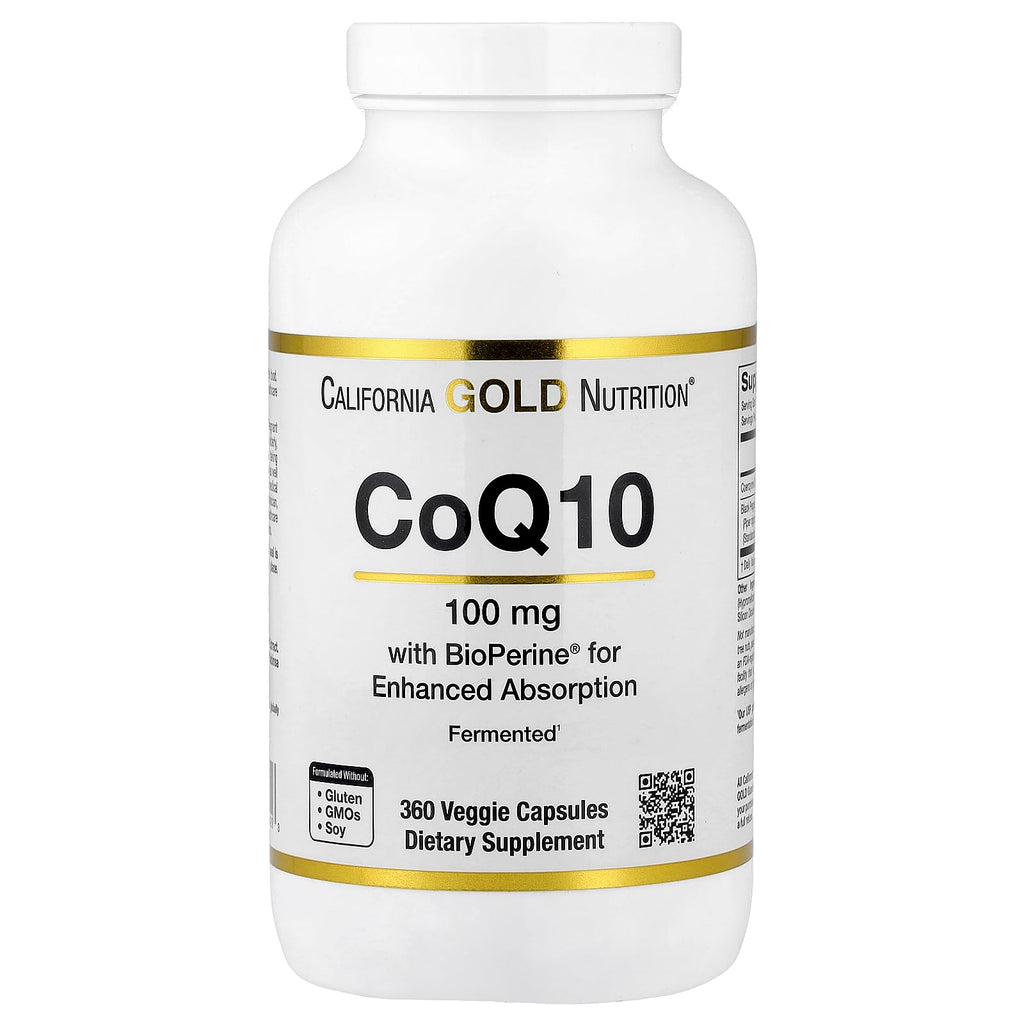 California Gold Nutrition CoQ10 100 mg - 360 Vegetarian Capsules