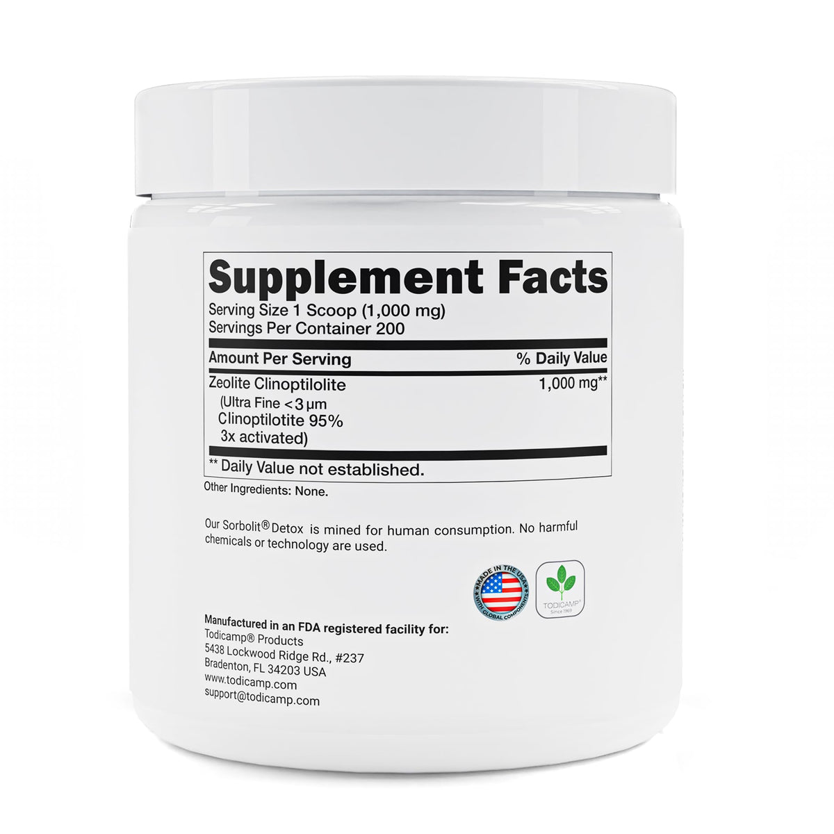 TODICAMP Zeolite Detox Binder Clinoptilolite Powder - 7.05 oz - image 2