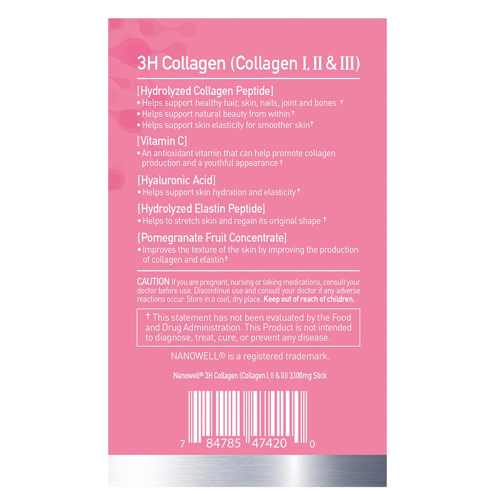 NANOWELL 3H Collagen Peptide 60 Sticks - I
