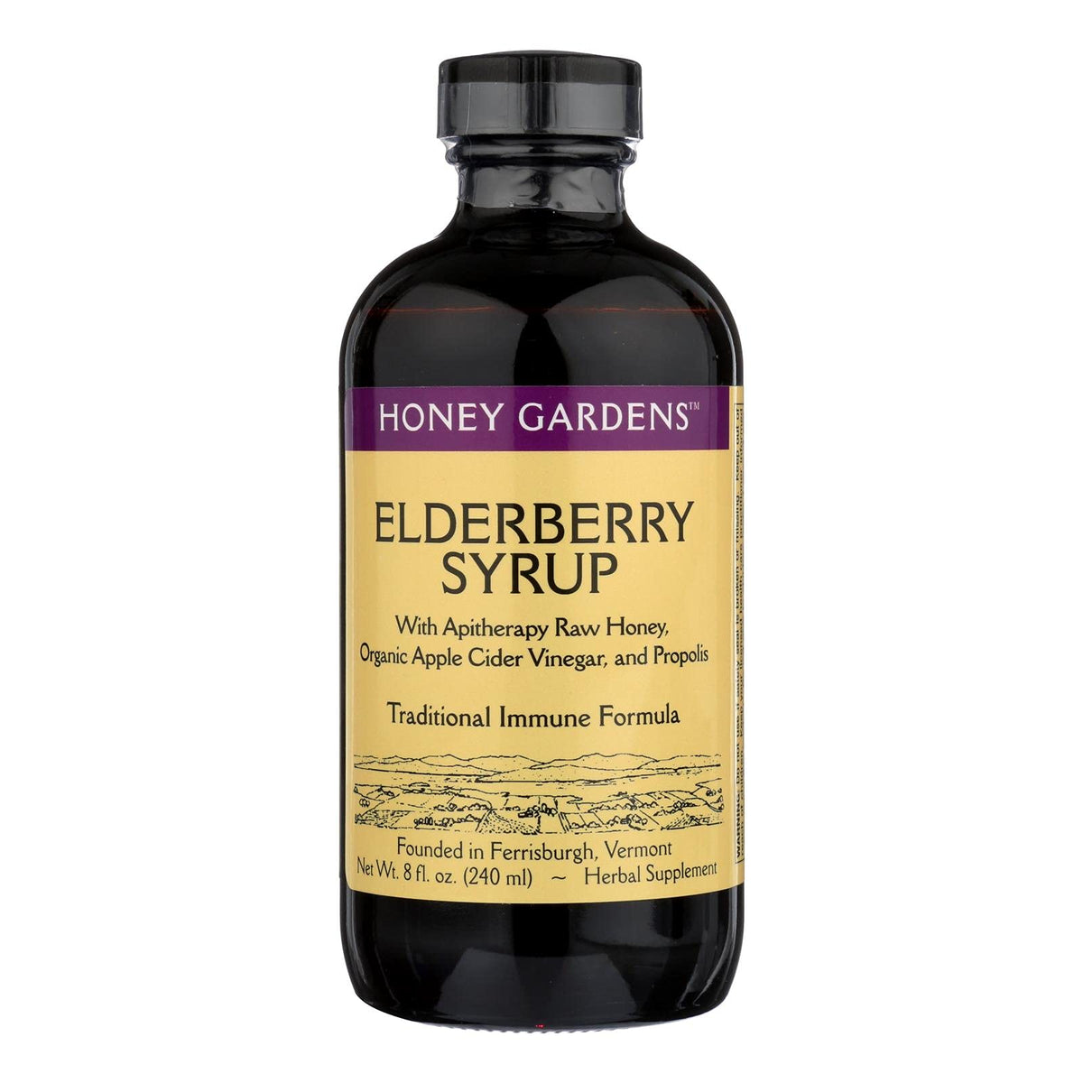 Honey Gardens Elderberry & Honey Immune Syrup - 8 Fl Oz