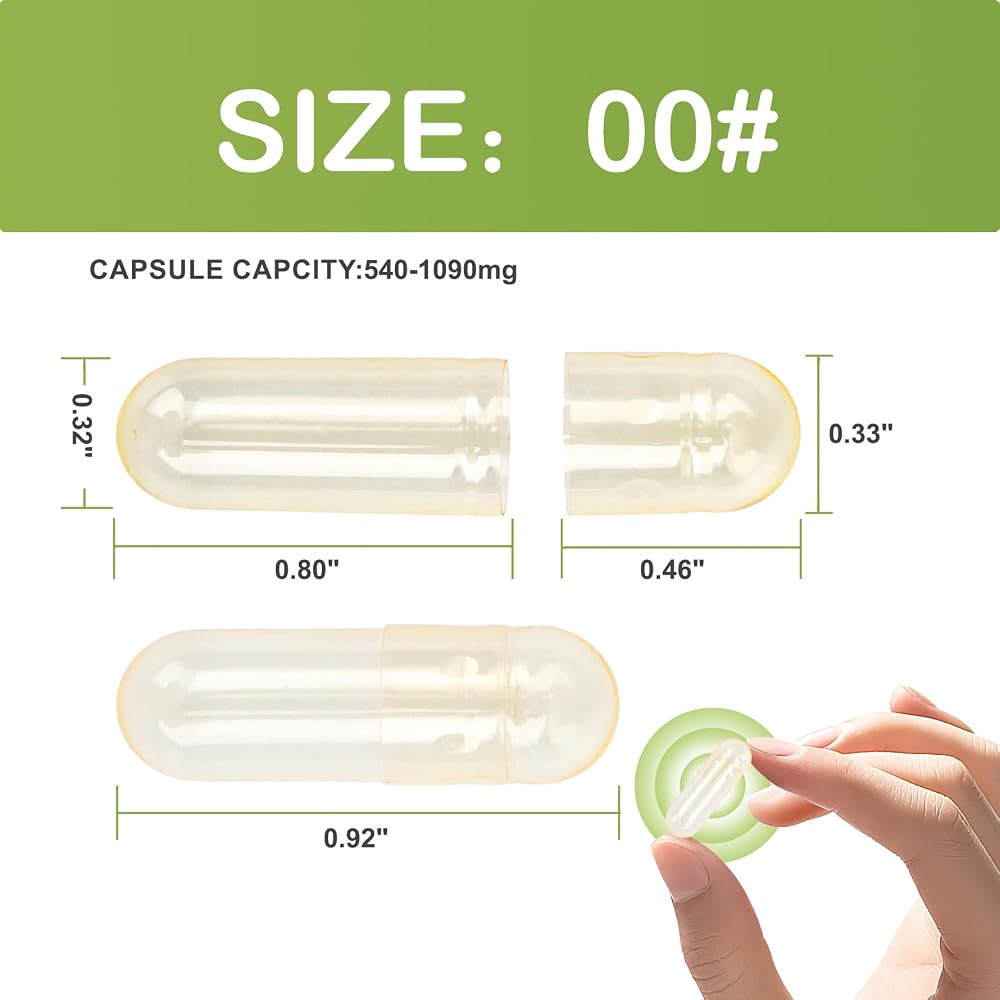 VGTPC Vegan Empty Capsules Size 00 - 5000 Count - image 3
