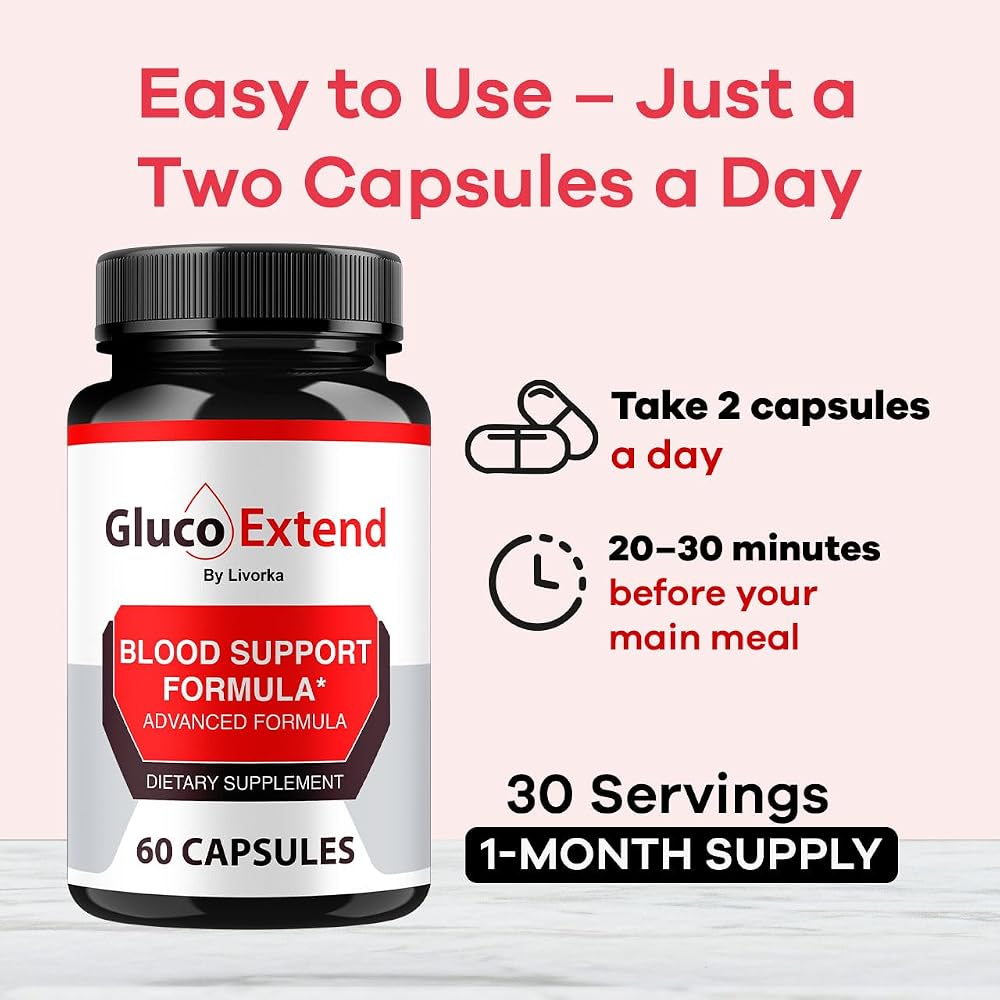 LIVORKA Gluco Extend Capsules All Natural Supplement - 120 Capsules - image 4