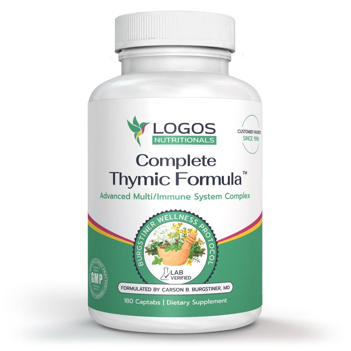 logos nutritionals Complete Thymic Formula Multivitamin - 180 Capsules - image 2