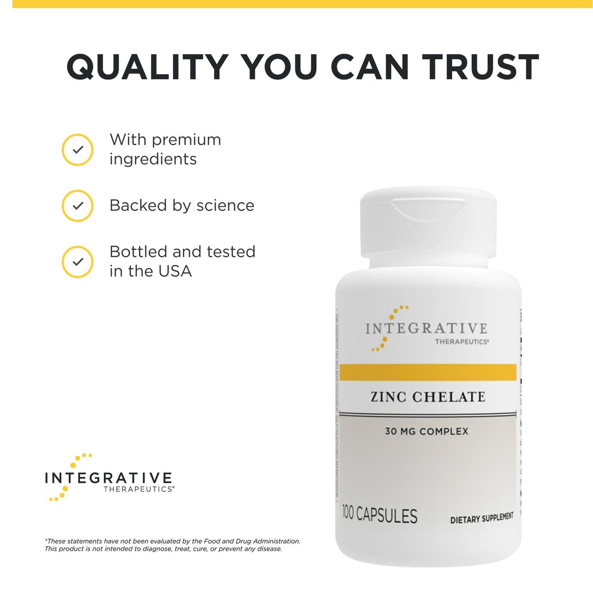 Integrative Therapeutics Zinc Chelate Mineral Supplement - 100 Capsules - image 6