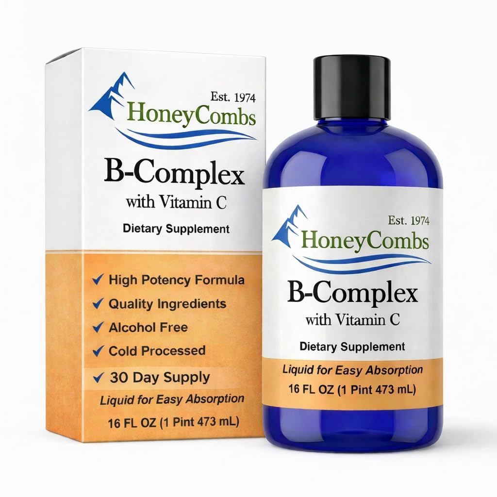 HoneyCombs Liquid Vitamin B Complex with B12 & Vitamin C - 16 fl oz