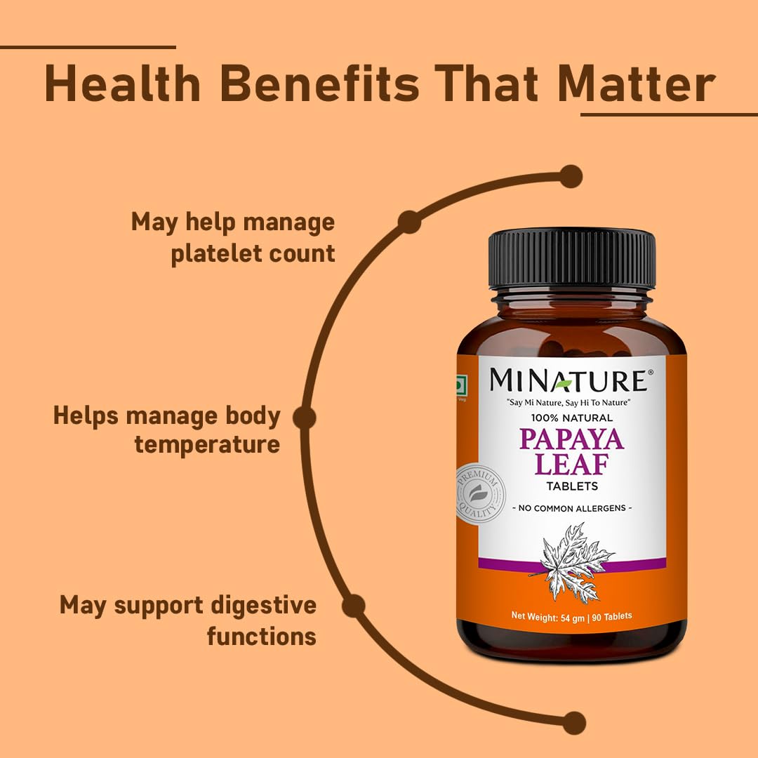 minature Papaya Leaf Tablets 1000 mg - 90 Tablets - image 4