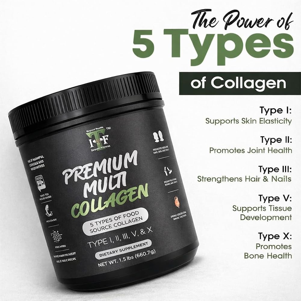 Impact Total Fitness Multi Collagen Peptides Powder - 30 Servings - image 3