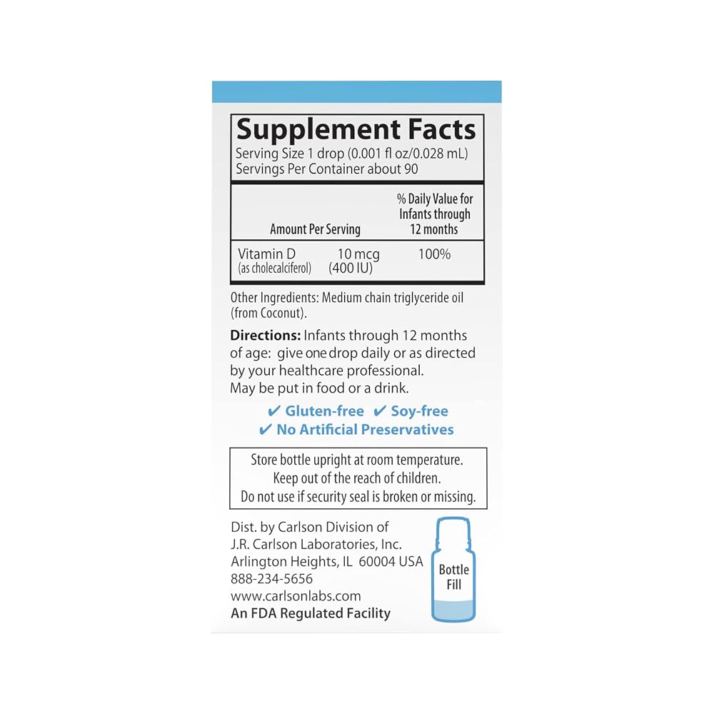 Carlson Baby's Super Daily D3 Vitamin D Drops - 90 Drops - image 4