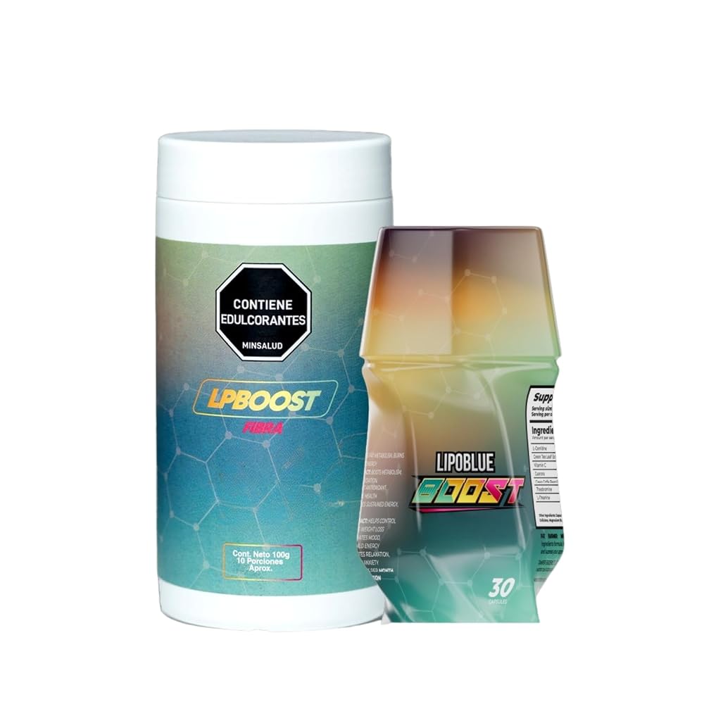 LIPOBLUE BOOST Fiber and Capsules Bundle Wellness Support - 30 Count