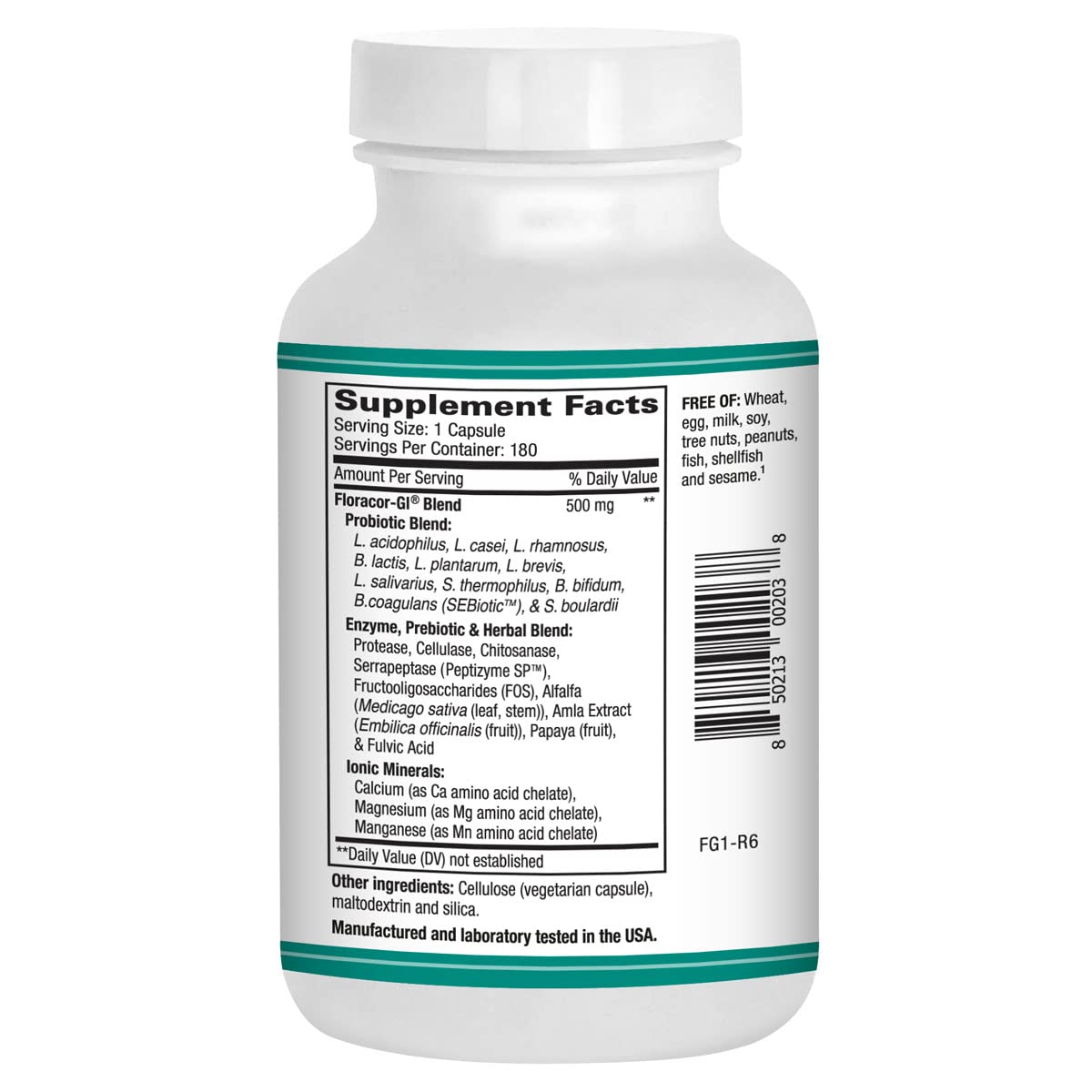 AST Enzymes Floracor Probiotics & Enzymes - 180 Vegetarian Capsules - image 3