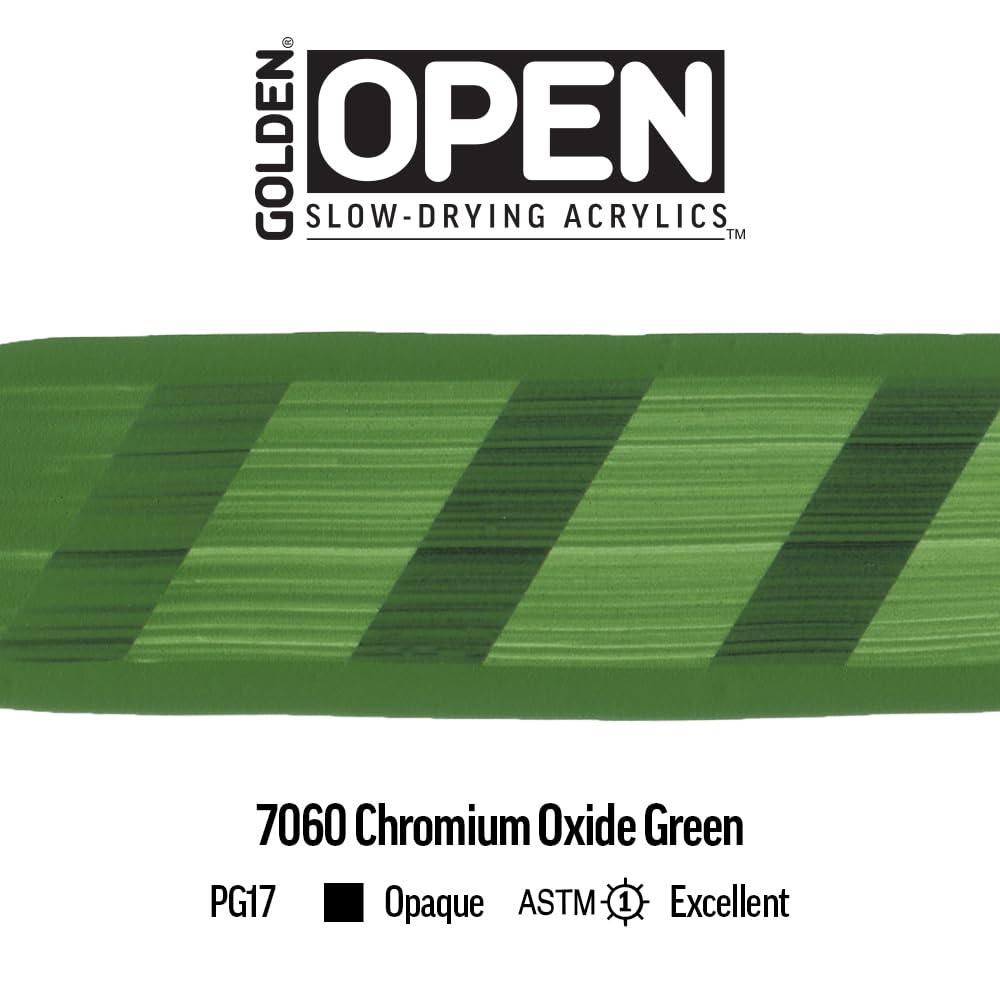 GOLDEN Chromium Oxide Green Slow-Drying Acrylic Paint - 5 fl. oz. - image 6