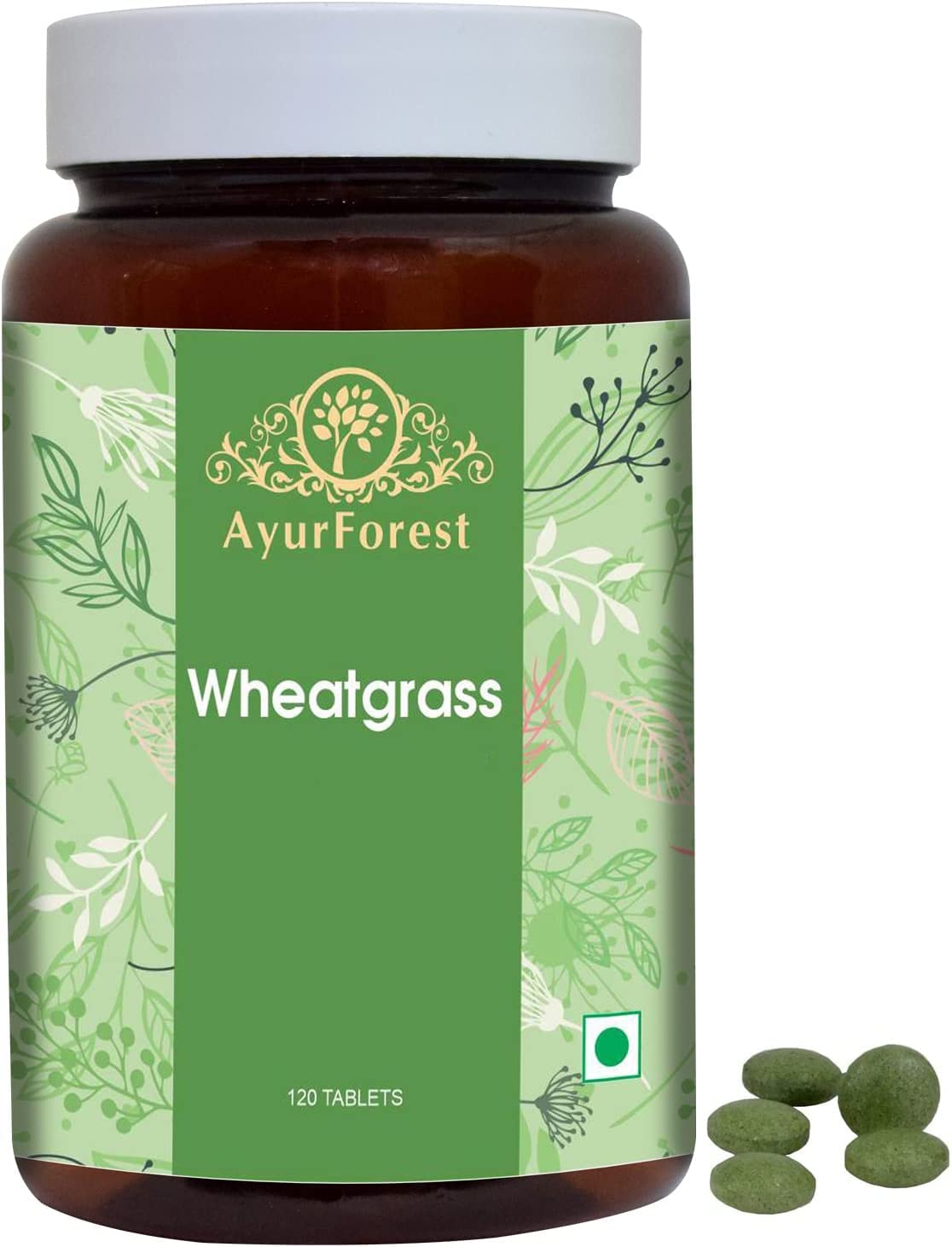 AYURFOREST Wheatgrass Tablets 500 mg - 120 Tablets