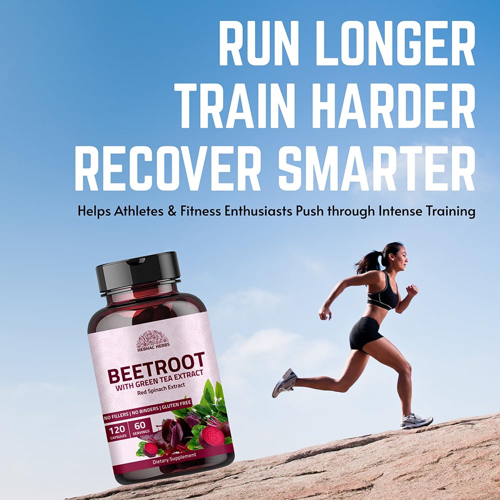 Hebhac Herbs Beetroot Powder Capsules 1000 mg - 120 Capsules - image 4