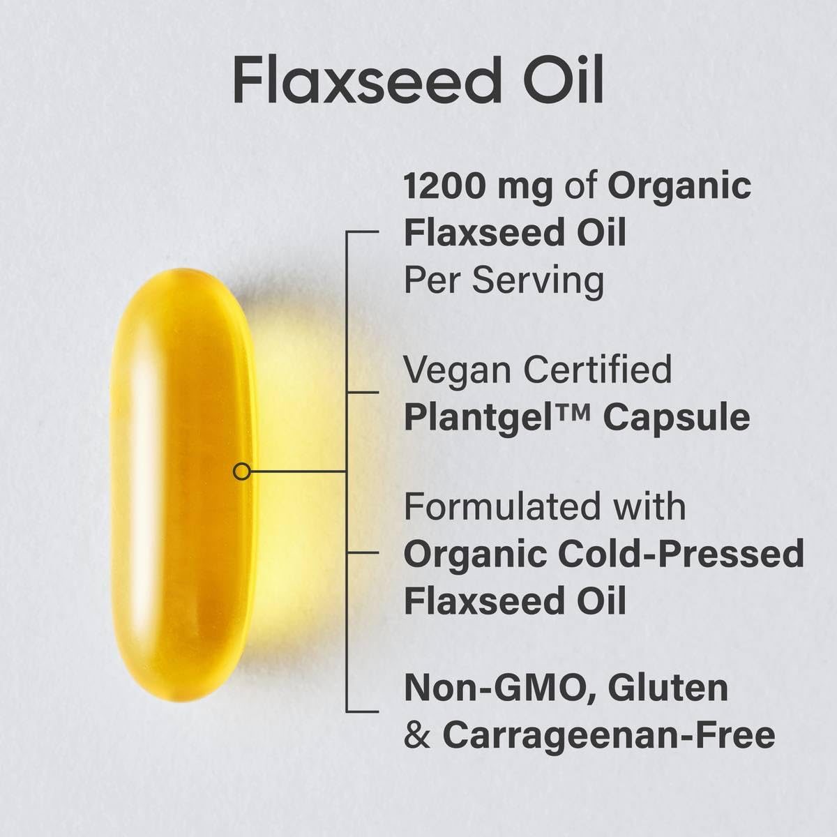 Sports Research Vegan Flaxseed Oil 1200mg - 180 Plantgels - image 2