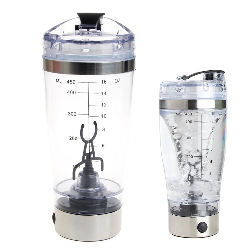 DIIOOMIEEU Electric Protein Shaker Bottle 450ml - Portable Mixer - image 4