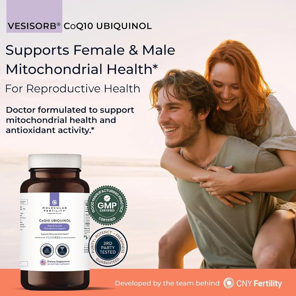 Molecular Fertility CoQ10 Ubiquinol 100mg - 60 Softgels - image 3