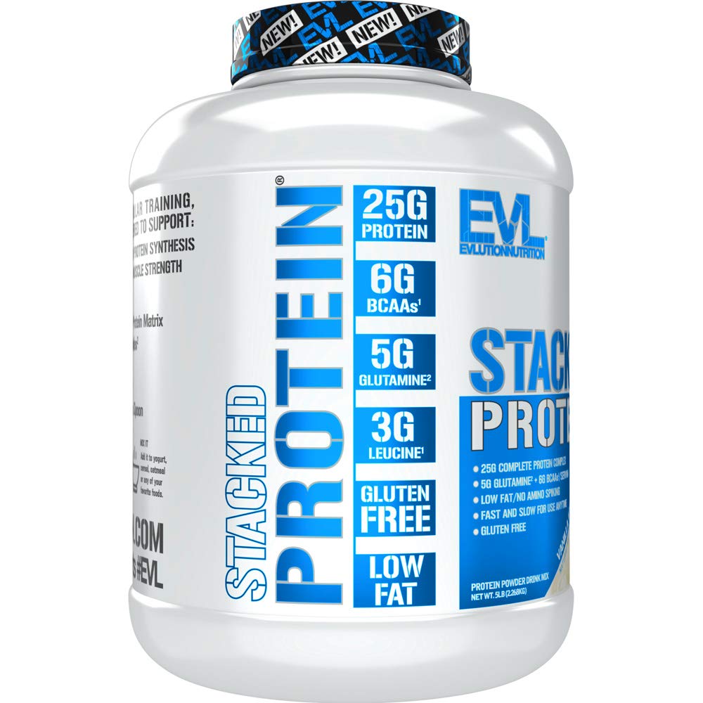Evlution Nutrition Stacked Protein Powder Vanilla Ice Cream - 5 LB - image 3