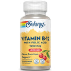 Solaray Vitamin B-12 1000mcg Lozenges Energy Support - 90 Count