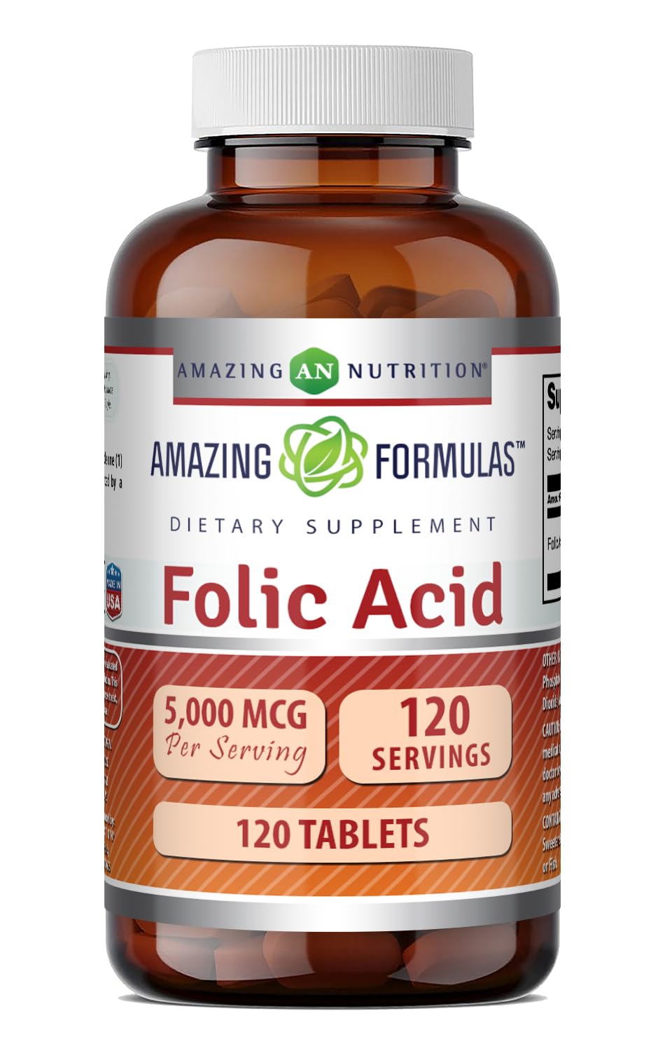 Amazing Formulas Folic Acid 5000 Mcg per Serving