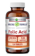 Amazing Formulas Folic Acid 5000 Mcg per Serving