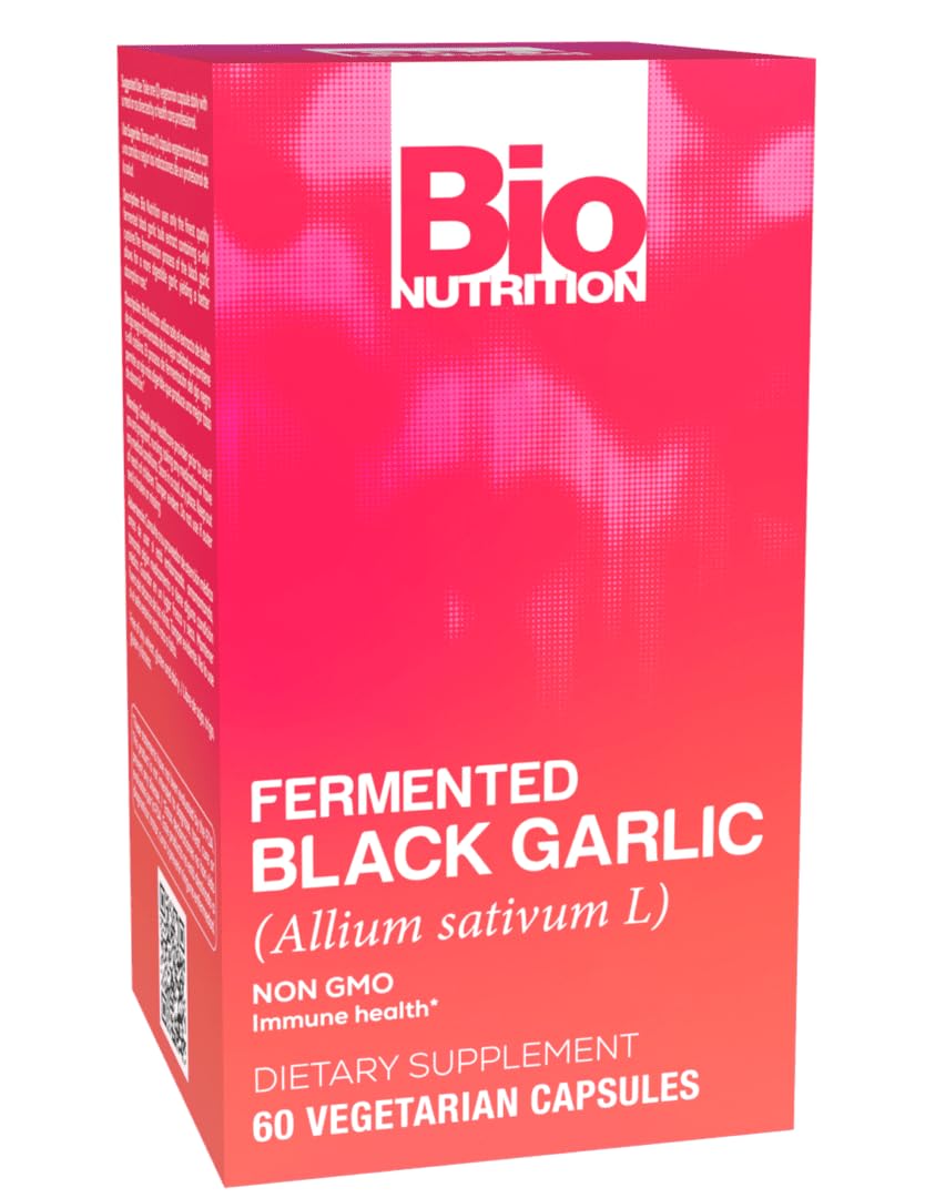 Bio Nutrition Fermented Black Garlic - 60 Vegetarian Capsules
