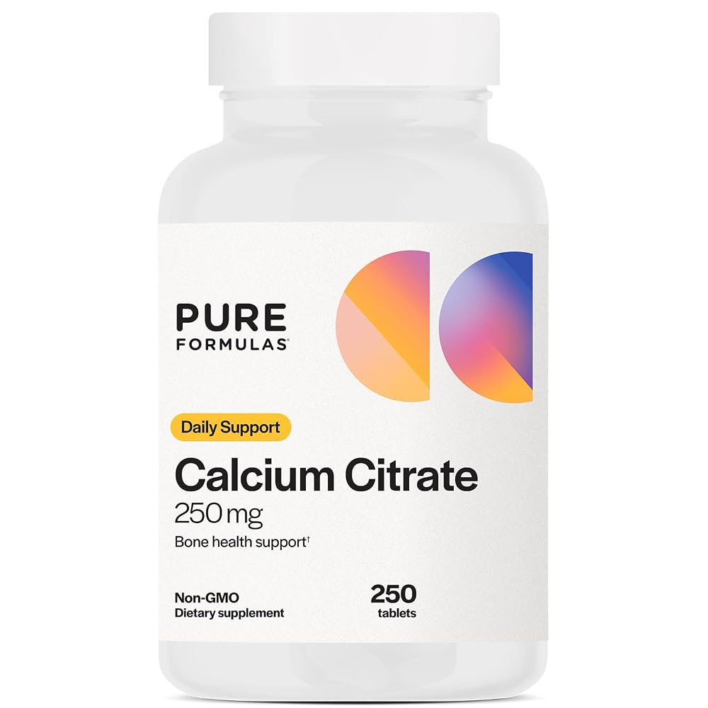 PureFormulas Calcium Citrate 250 mg Bone & Dental Health - 250 Tablets
