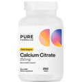 PureFormulas Calcium Citrate 250 mg Bone & Dental Health - 250 Tablets