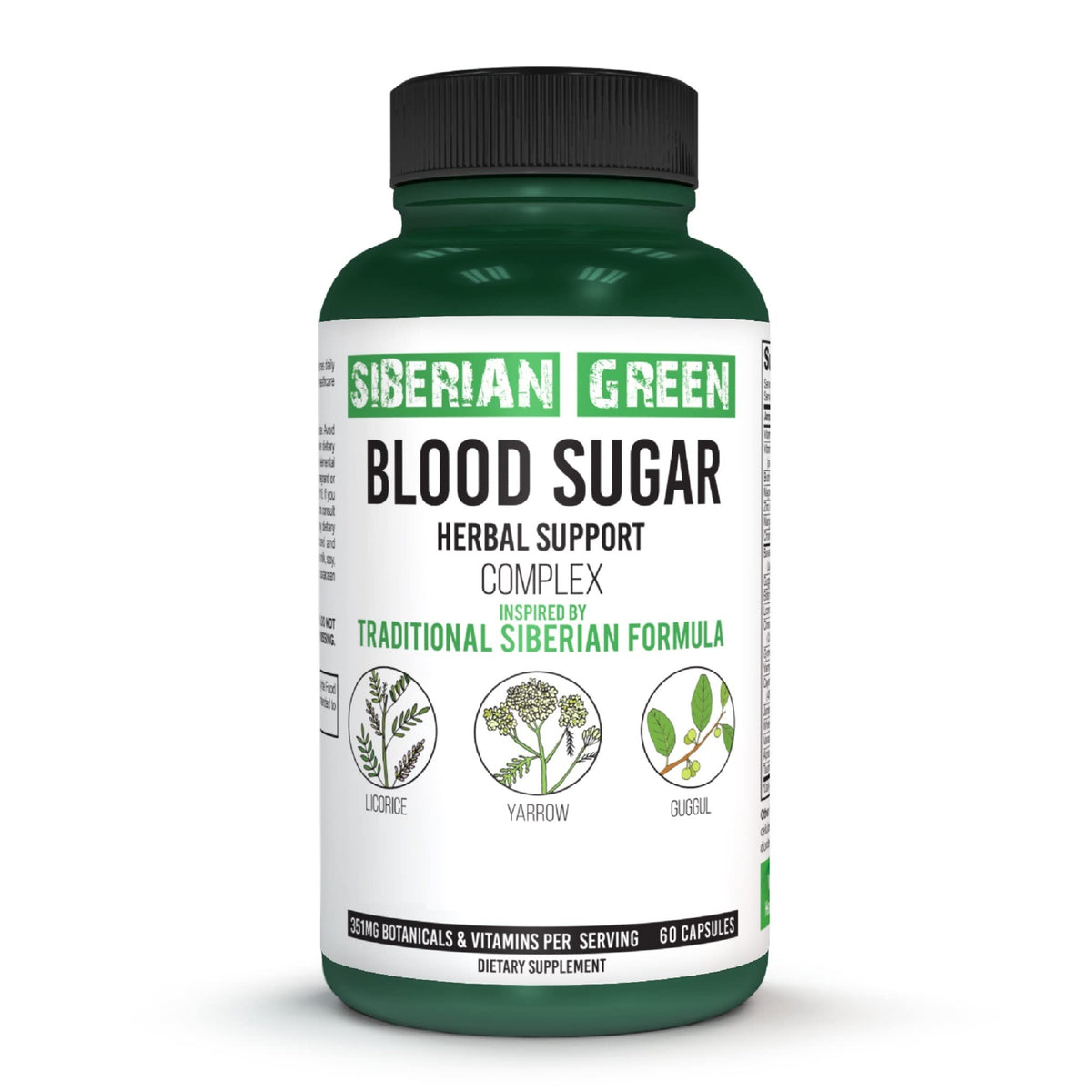 Siberian Green Yarrow Guggul Licorice Herbal Support - 60 Capsules - image 2