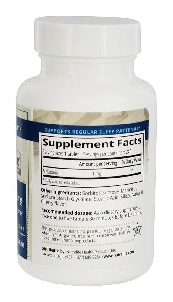 NutraLife Melatonin 1 mg Sleep Support - 240 Tablets - image 2