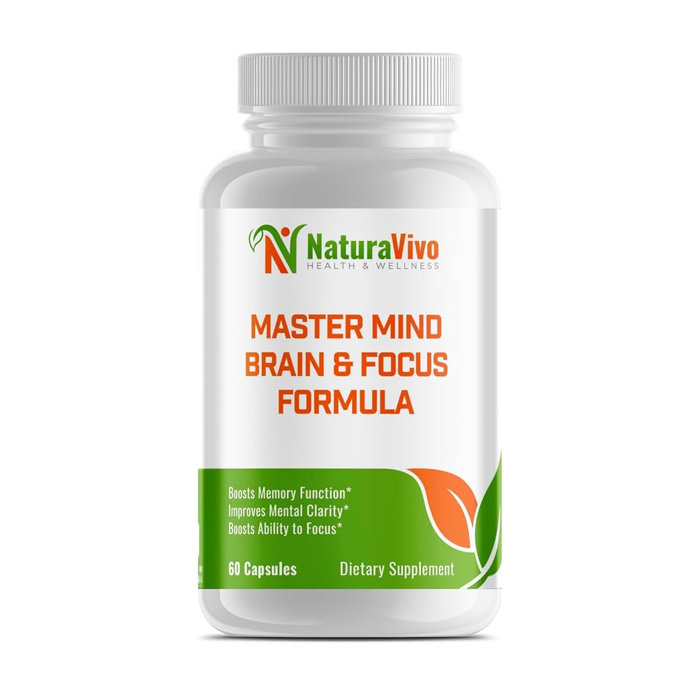 NaturaVivo Master Mind Brain & Focus Formula - 60 Capsules