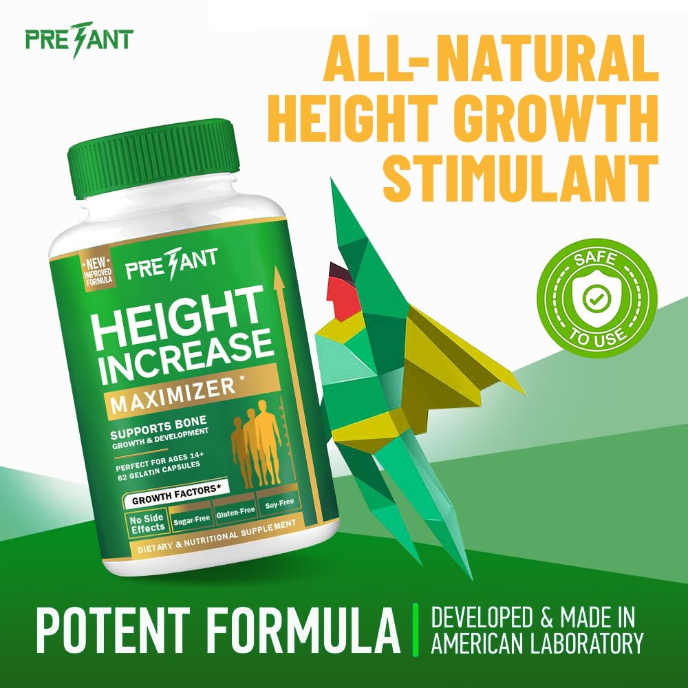 PRETANT Growth Capsules Height Increase Maximizer with Calcium - 62 Capsules - image 7